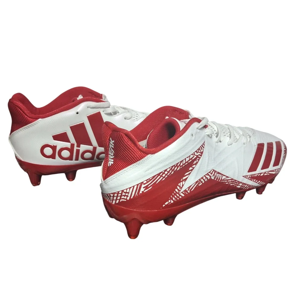 Adidas Freak X Carbon Low Football Cleats White Red Men's Size 13.5 BY3098 NIB